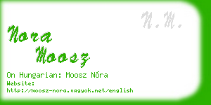 nora moosz business card